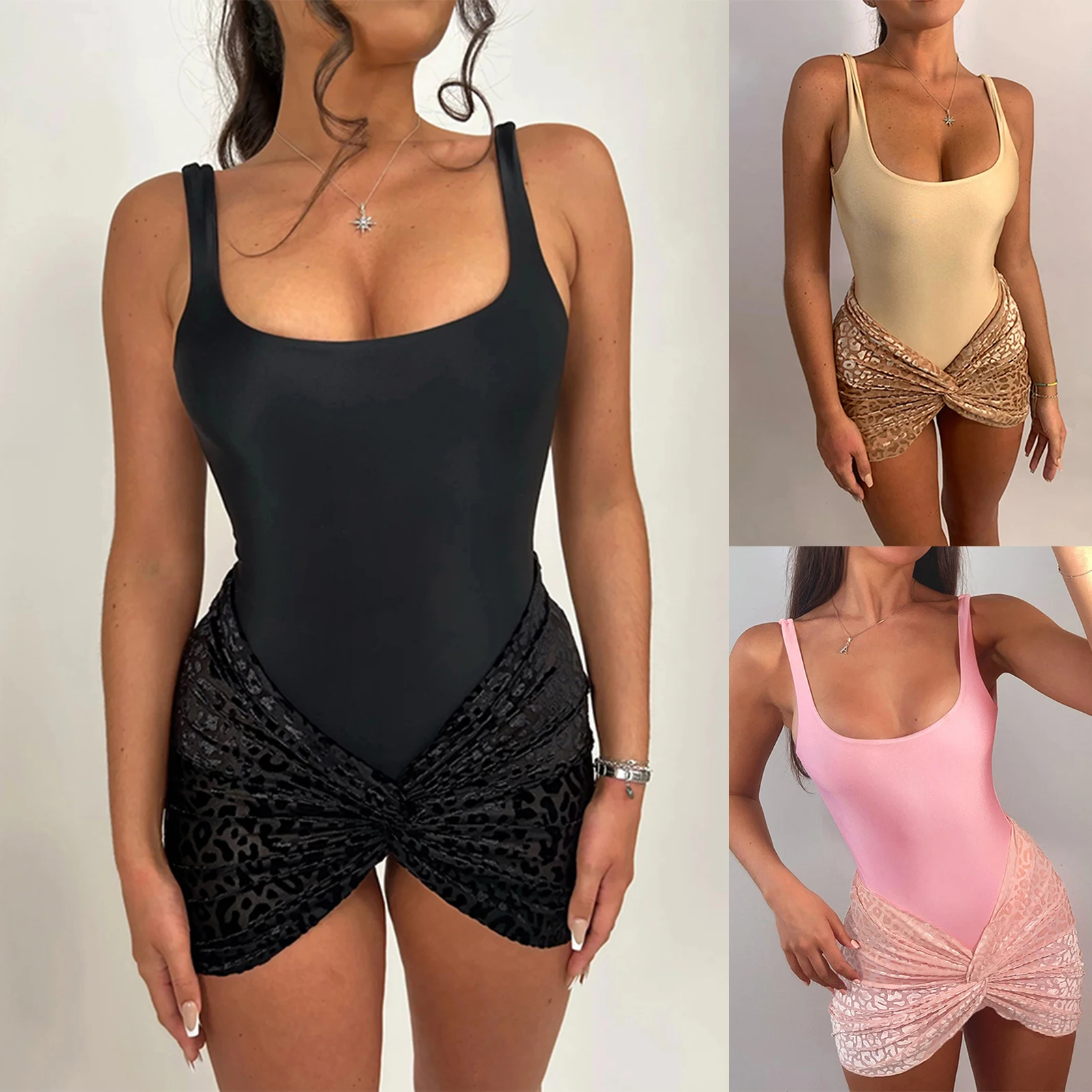 

Комбинезон на бретельках, однотонная мини-юбка, женский летний костюм с короткой юбкой и застежкой на пуговицах, облегающий пляжный костюм в стиле Y2K