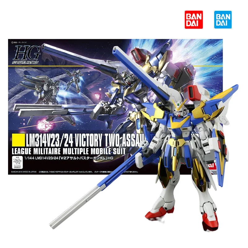 Bandai оригинальная коробка HGUC 1/144 Victory two ASSAULT BUSTER GUNDAM модель комплект Аниме экшн-фигурка истребитель сборка игрушка подарок для ребенка