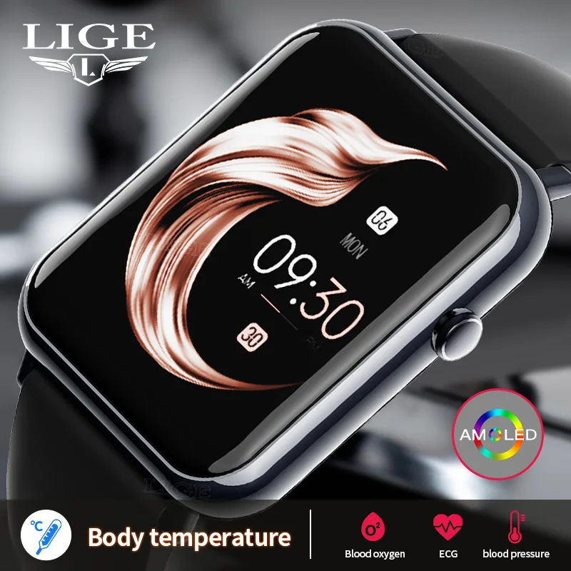 

LIGE Calculator Smart Watch Pedometer Waterproof Watch For Men Smartwatch Women Music Playback Clock Health Monitoring Sports