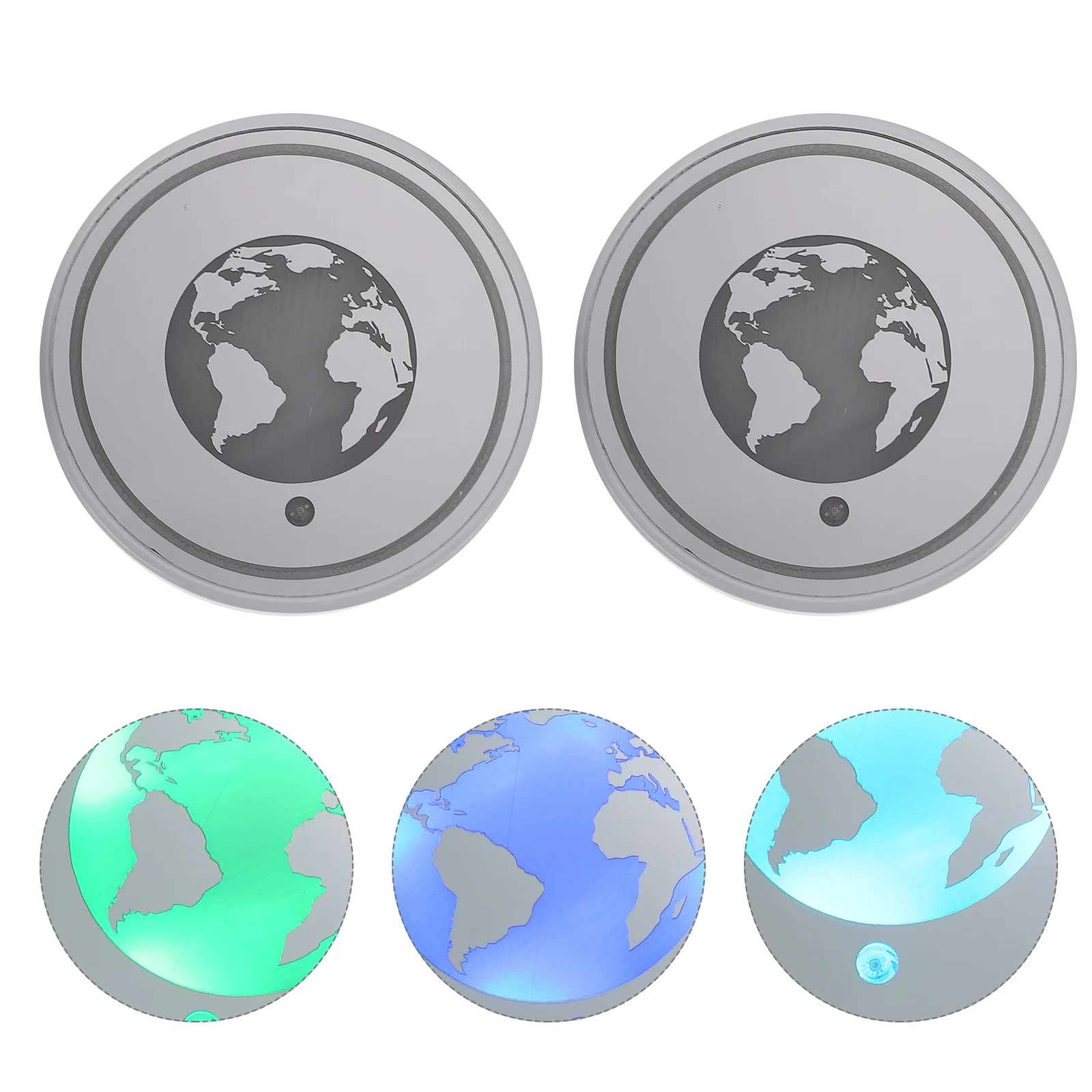 

2 Pcs Car Cup Coaster USB Charging Cup Pad LED Car Round Coaster Coasters Car USB Coaster Coaster Lights Glowing Water Coaster