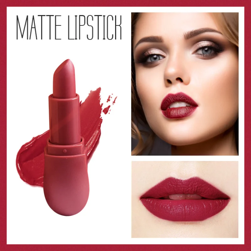 

12 Colors Lipstick Makeup Sexy Woman Velvet Matte Lipgross Tint For Long Lasting Waterproof Non-stick Cup Cosmetics