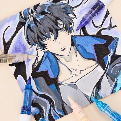 9 цветов/набор акриловых красок, художественный маркер, ручки для рисования граффити «сделай сам», для ноутбука, дневника, письма, живописи, канцелярские принадлежности