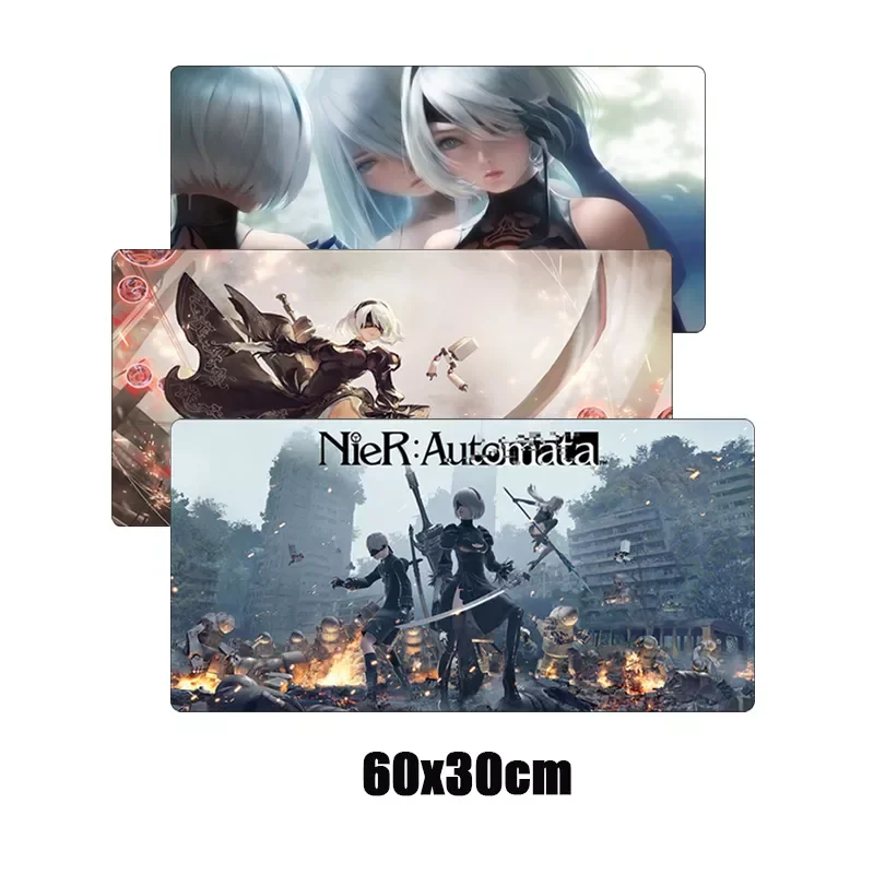 

NieR Automata Mouse pad Gamer 60x30cm Big Keyboard pad Locking Edge Durable Rubber Gaming Mousepad Laptop Notebook Desk Mat