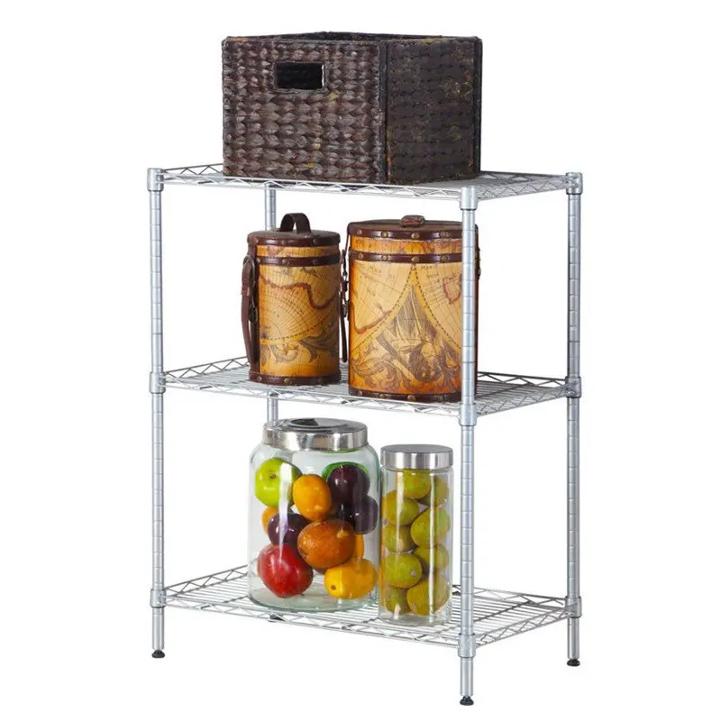 

Tier Wire Shelving Rack Unit Storage Adjustable Metal Shelf, Capacity for 198 lbs