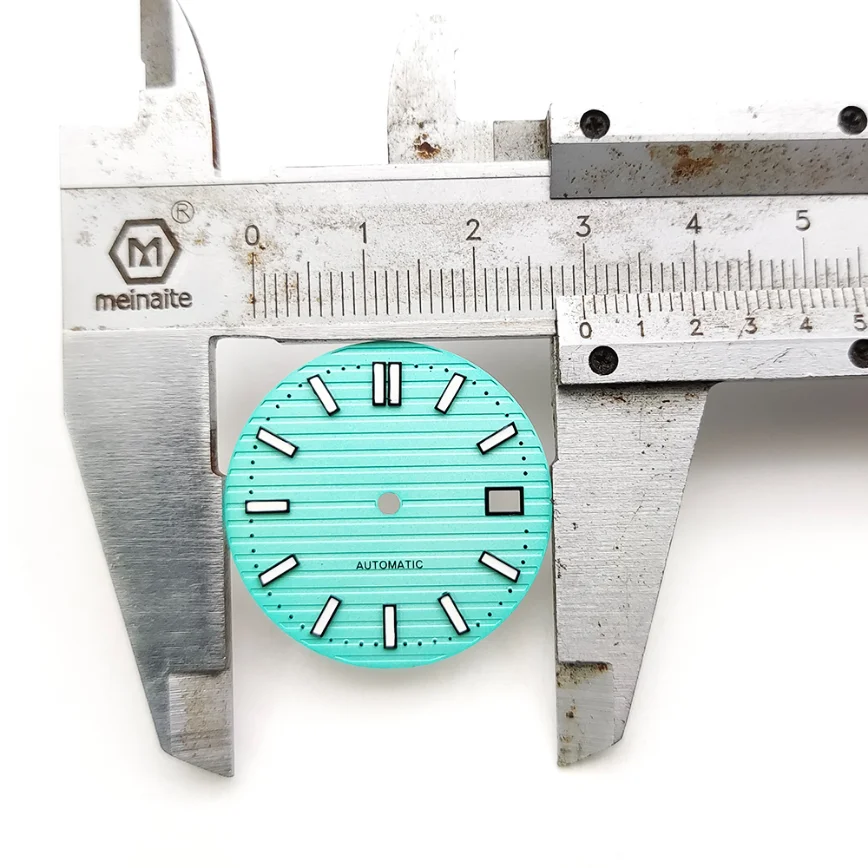 29.8MM Watch Dial Sky Blue Dial Green Luminous Suitable for Japanese NH35 Movement Watch Accessories