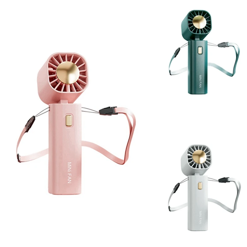 

Handheld Fan, Battery Operated Mini Portable Personal Cooling Fan USB Rechargeable Wearable Hanging Neck Fans