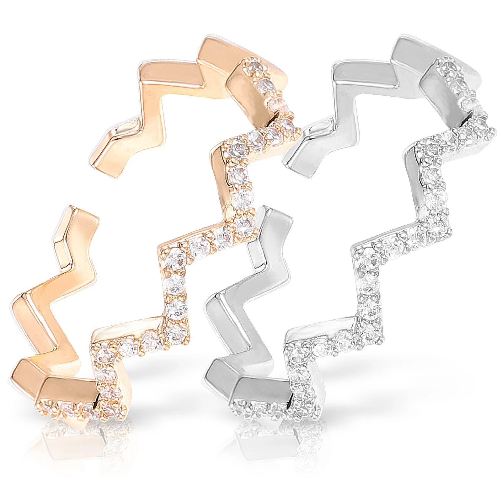 

2Pcs Wave Shaped Rings Open Wrap Rings Rings Exquisite Finger Rings