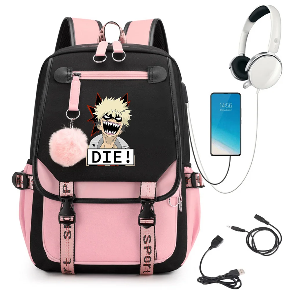 

Boku No Hero Academia DIE Kawaii Backpack Teenage Girls Travel Rucksack Student Schoolbag My Hero Academy Anime Bagpack Mochila