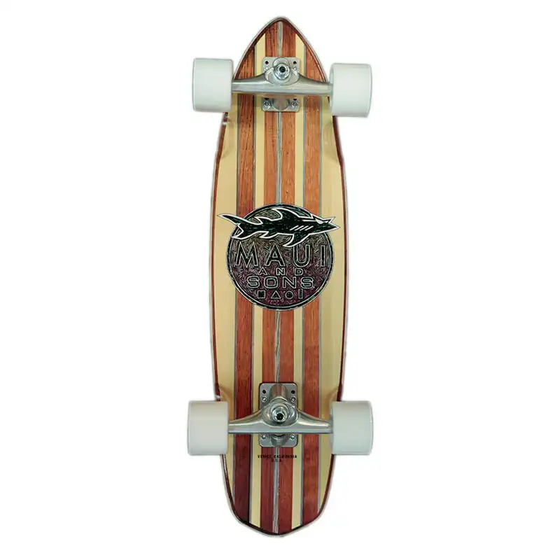 

Carving Cruiser Skateboard with Tropical Tan Printed Grip Tape