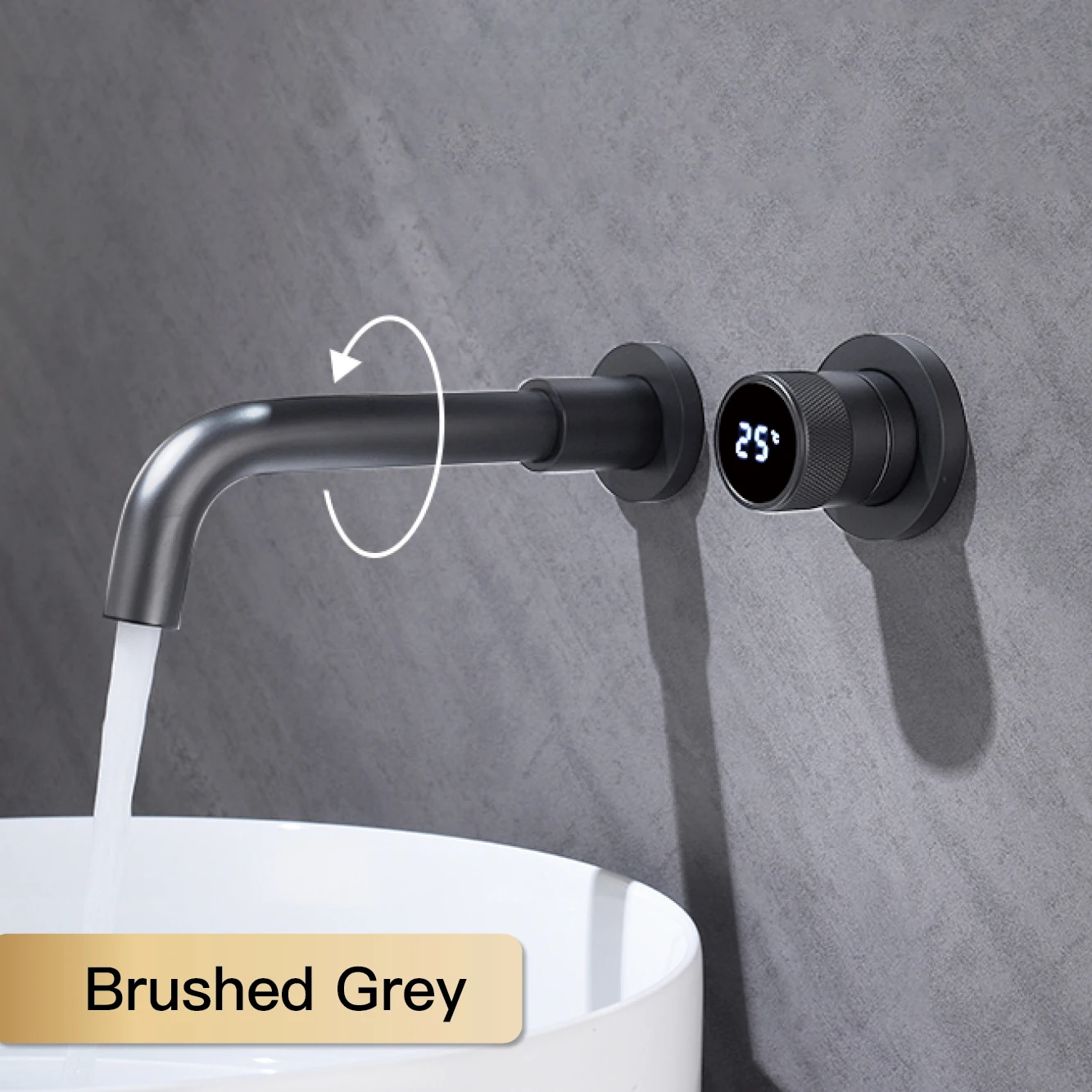 

Настенный смеситель Aitana черный керамический