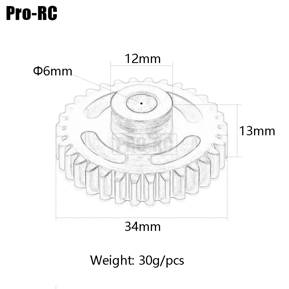 1 шт. HD стальной 32-зубчатый 1.0Mod легкий приводной механизм 86274 для HPI 1/8 SAVAGE FLUX HP/2350 X