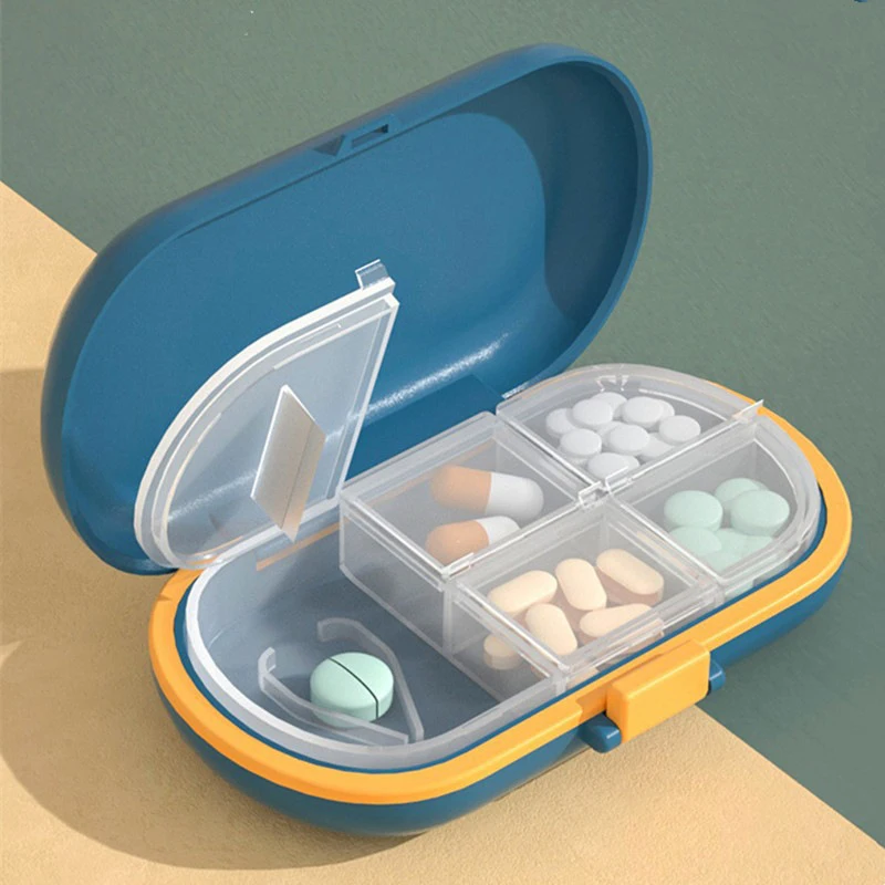 

Pill Box Tablet Pillbox Dispenser Medicine Boxes Dispensing Medical Kit Organizer