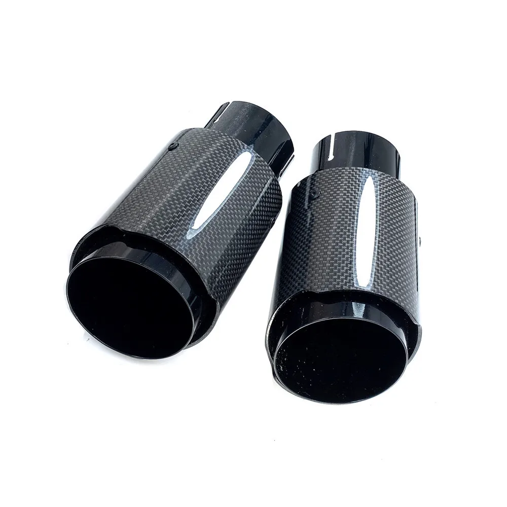 Автомобильная глянцевая выхлопная система из углеродного волокна наконечник