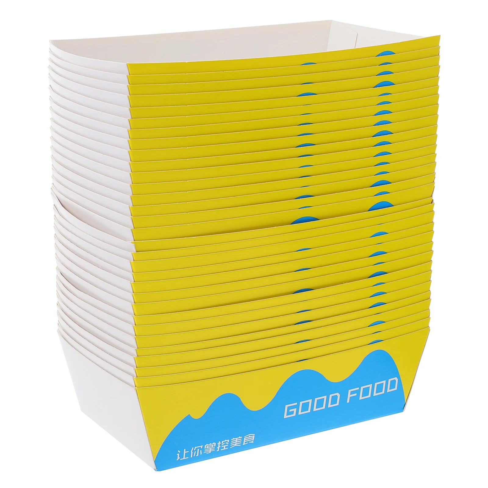 

100pcs French Fries Chicken Popcorn Storage Boxes Fried Snack Paper Boxes