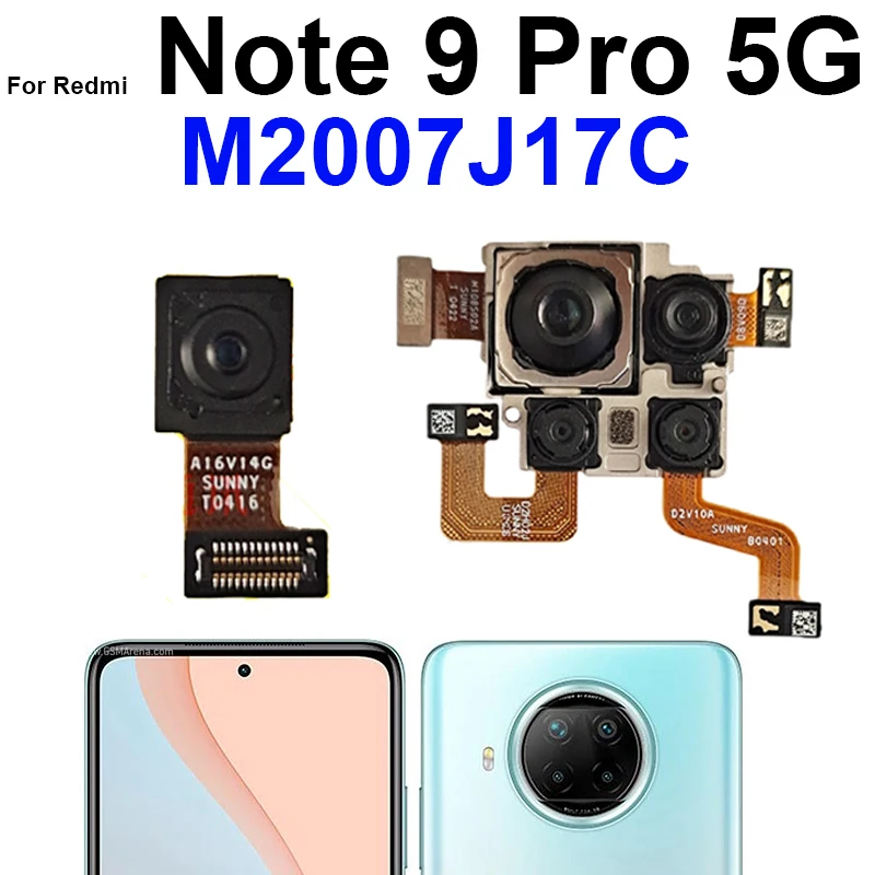 

Front & Back Camera For Xiaomi Redmi Note 9 Pro 5G M2007J22C Small Selfie Facing Camera Rear Camera Model For Redmi Note 9 Parts