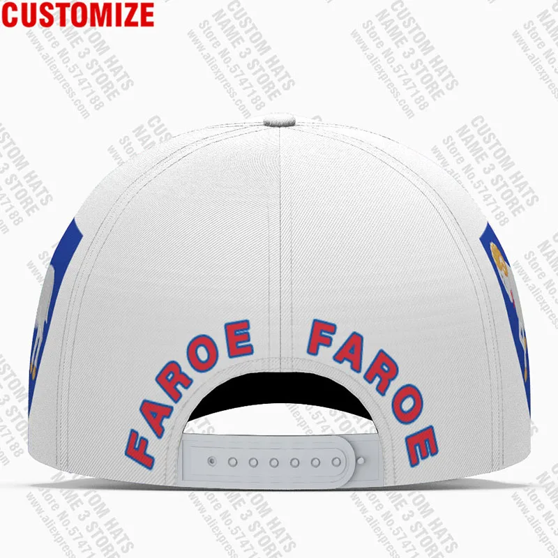 Faroe Islands Faro Baseball Caps 3d Custom Name Team Logo Fr Fishing Hats Fro Country Travel Danish Nation Denmark Flag Headgear |