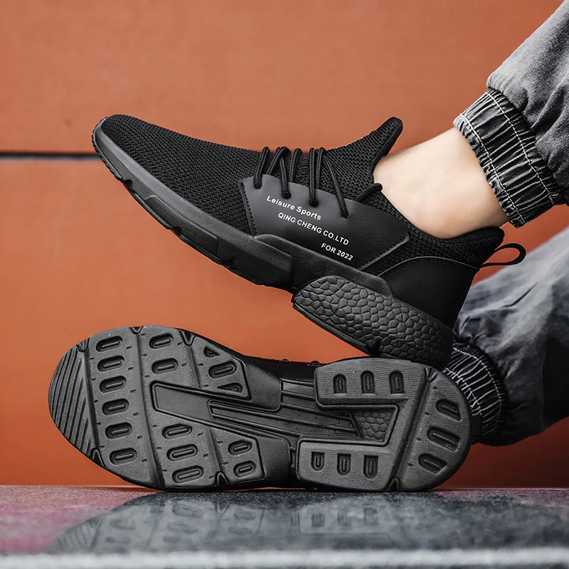 Summer Breathable Men Running Shoes Outdoor Walking Lace-up Male Sneakers Fashion Wear-resisting Sport Footwear 2022 Hot Sale