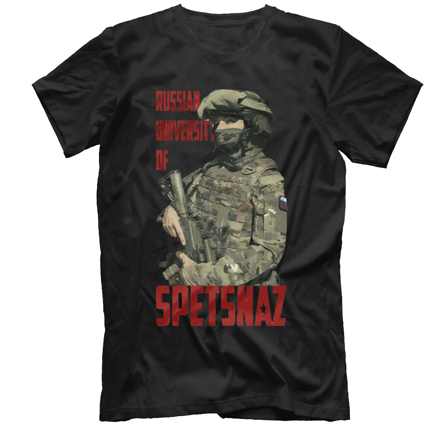 Футболка спецназ университетской армии России Новинка Мужская футболка из 100%