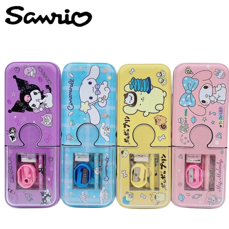 

Kuromi Cinnamoroll My Melody Sanrio аниме мультфильм Kawaii Канцтовары ручка большой коллекции Kuromi маленькая белая ручка Чехол Набор