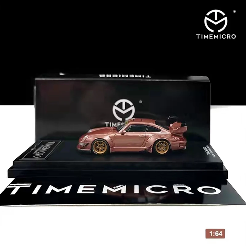 

Time Micro 1:64 Model Car Porsche RWB 993 Alloy Die-cast Vehicle -Rose Gold