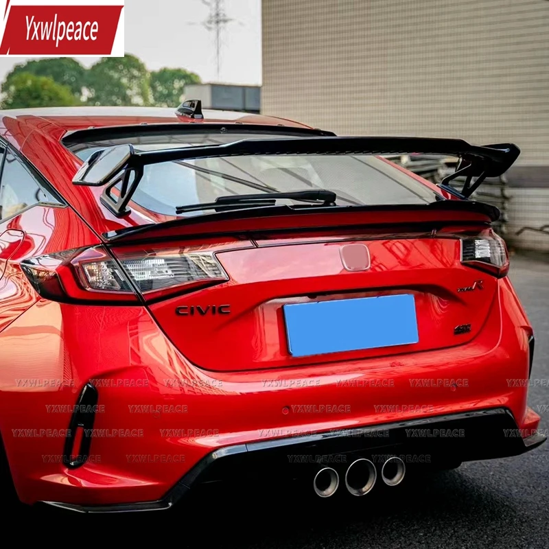 

Для Honda 11 поколения хэтчбека Civic 2022 2023 2024, АБС-пластик, спойлер на крышу заднего окна, багажник, крыло, комплект кузова, аксессуары