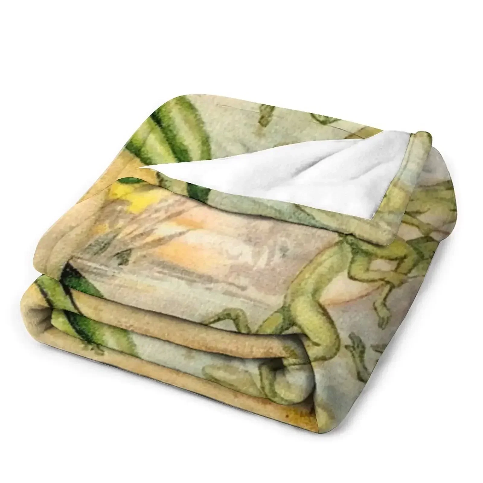 РУБАШКА: Винтажное одеяло с абстрактным развлекательным принтом пушистое