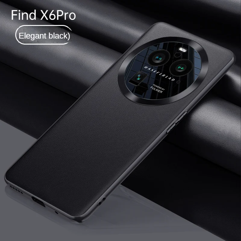 

Premium Real Leather Case For OPPO Find X6 Pro Luxury Armor Bumper For OPPO Find X6 Pro FindX6 Shockproof Black Cover Funda