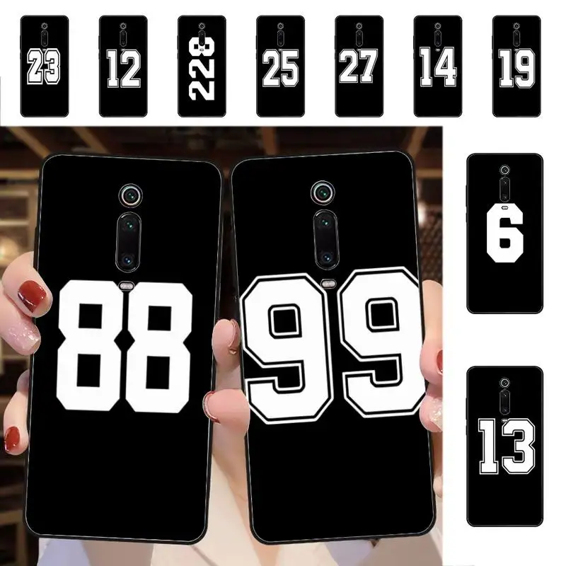 

Football Lucky Number And Letter Phone Case for Redmi 5 6 7 8 9 A 5plus K20 4X S2 GO 6 K30 pro