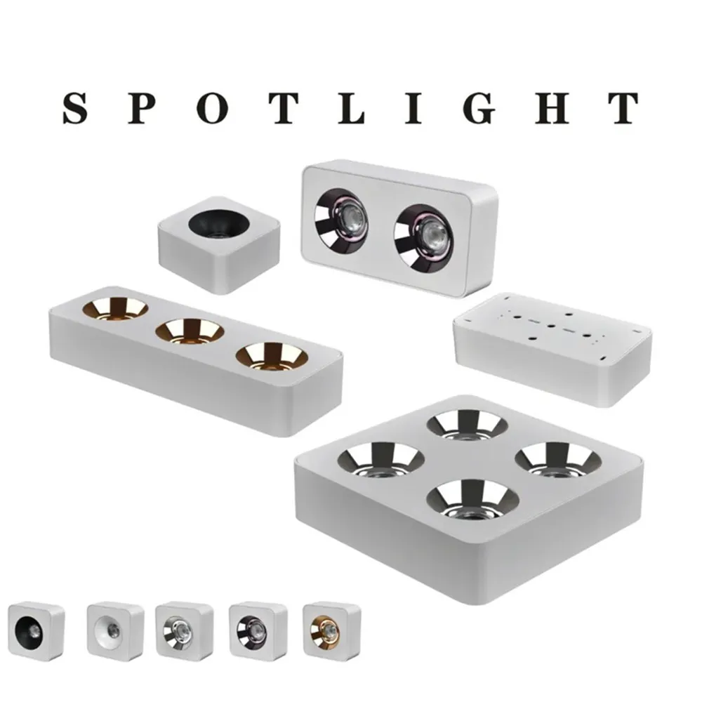 

LED Surface Mounted Spotlight Ultra-thin Living Room Bedroom Corridor Light 110V 220V 9W 24W 36W COB Dimmable Ceiling Lights