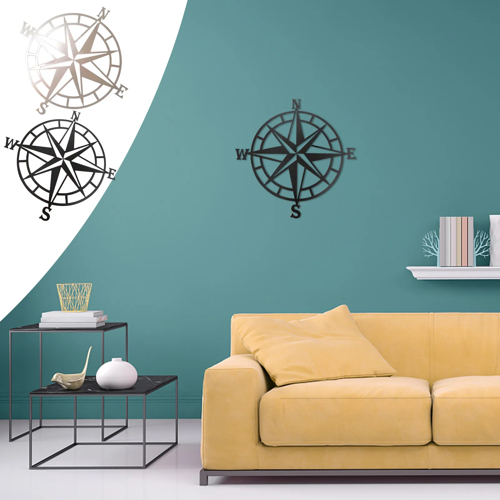 

Metal Wall Art Compass Wall Decoration Metal Wall Decor Home Decoration Living Room Metal Sign Decoration