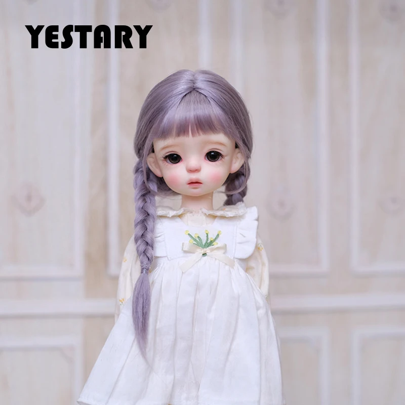 

YESTARY BJD Doll Wig is Suitable For 1/6 Size Doll Accessories Wigs Toys Tress Hair Mohair Long Hair Double Ponytail Bangs Wigs