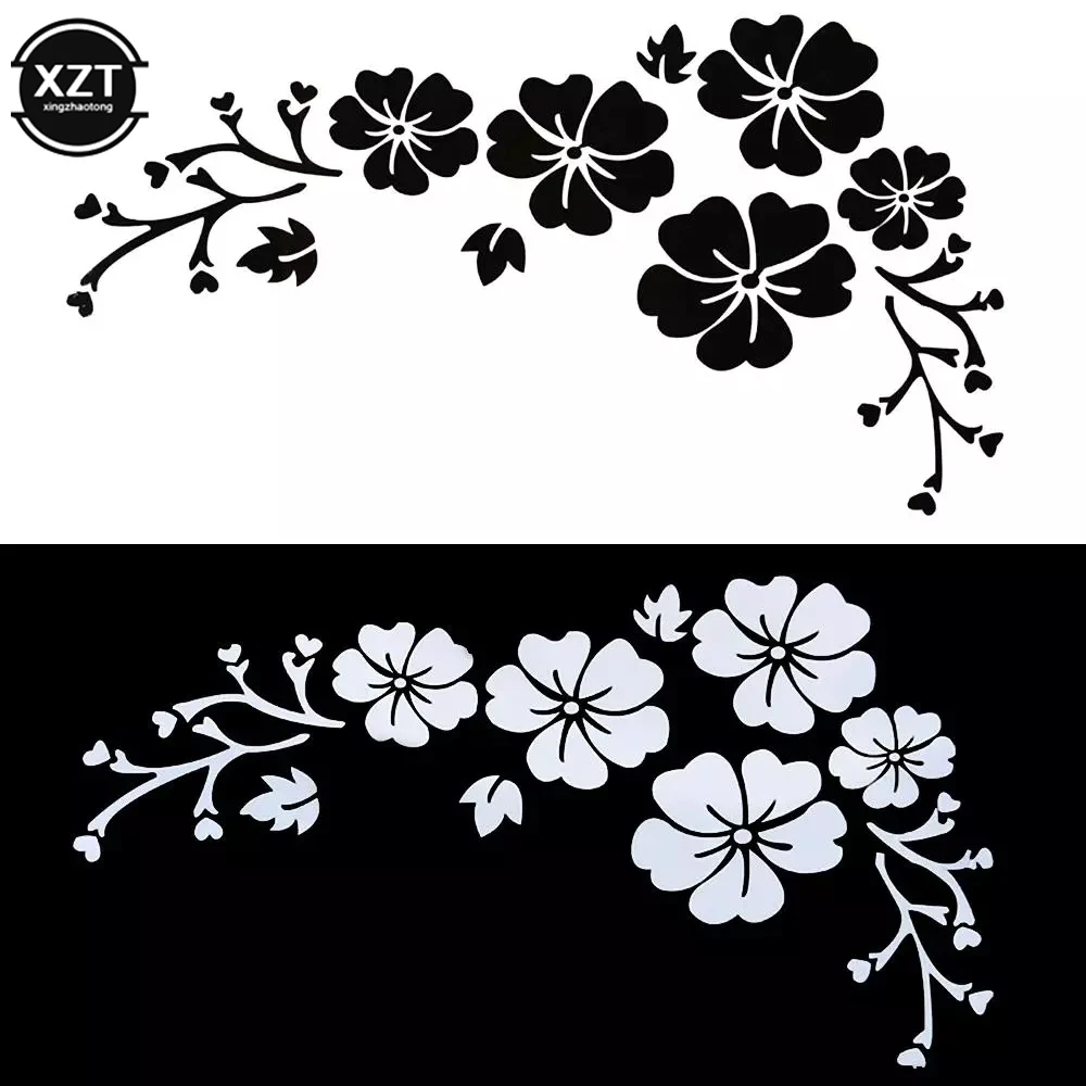 

Fashion Flower Blossom Car Decal Sticker Auto Truck Bumper Door Window Decor Vinyl Stickers Water-Resistant High Stickiness Tool