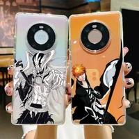 anime bleach kurosaki ichigo phone case for samsung a51 a52 a71 a12 for redmi 7 9 9a for huawei honor8x 10i clear case