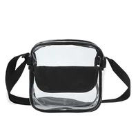 transparent shoulder bag waterproof durable convenient clear messenger bag with zipper for daily