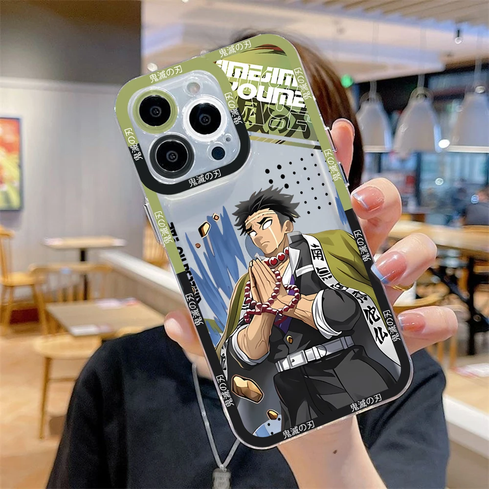 Модный чехол для телефона с аниме рассекающим демонов IPhone 16 15 14 13 12 11 Mini Pro Max X XR XSMax