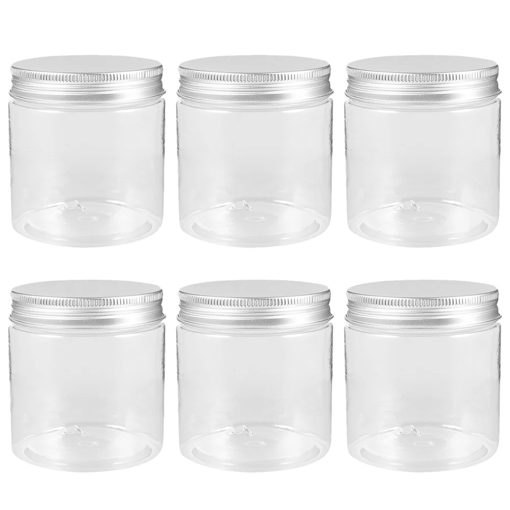 

6 Pcs Aluminum Lid Mason Jars Lids Portable Food Container Baby Honey Storage Sealed Plastic Terrarium Candy Tank Salad