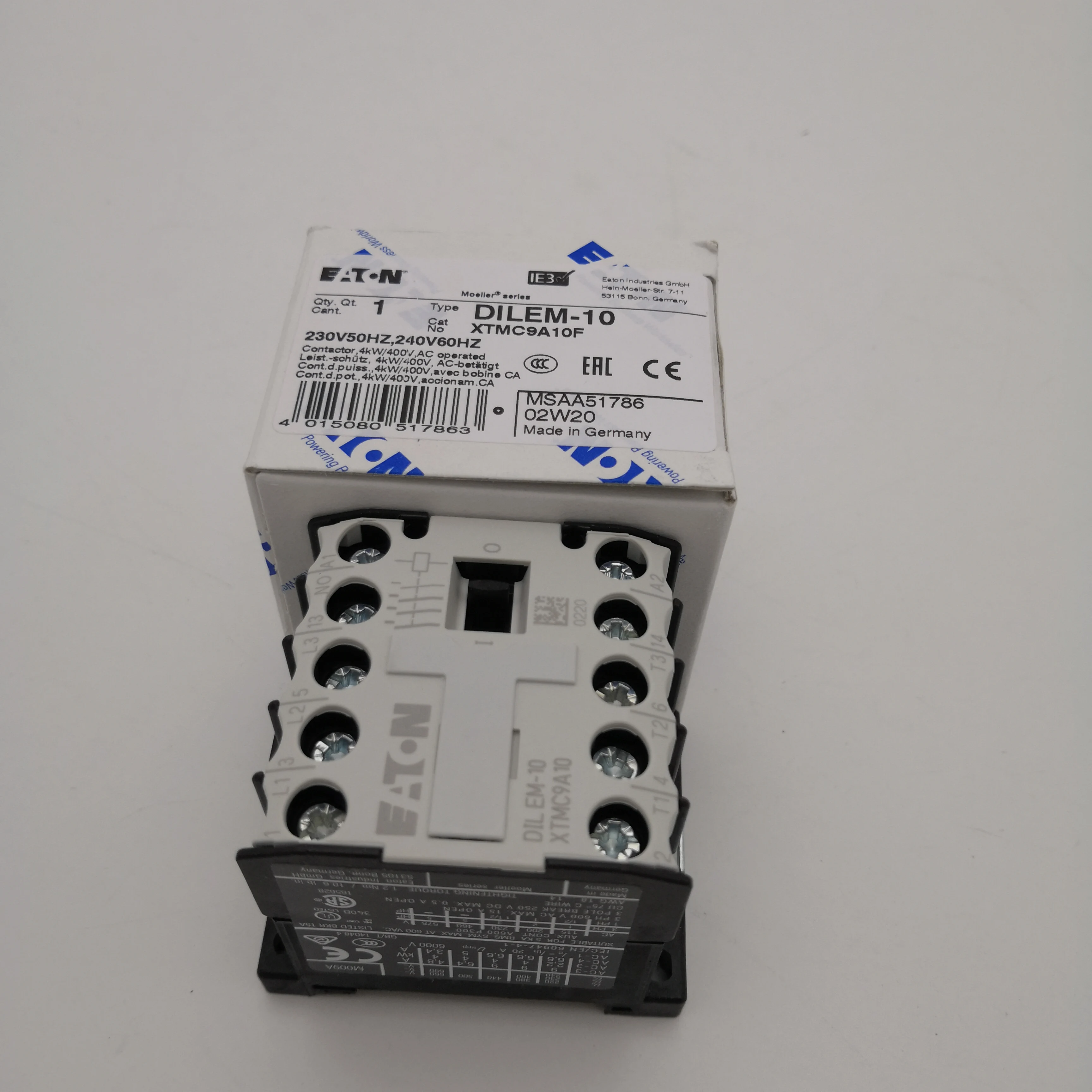 

DILEM-10 Contactor XTMC9A10F 4kw in stock