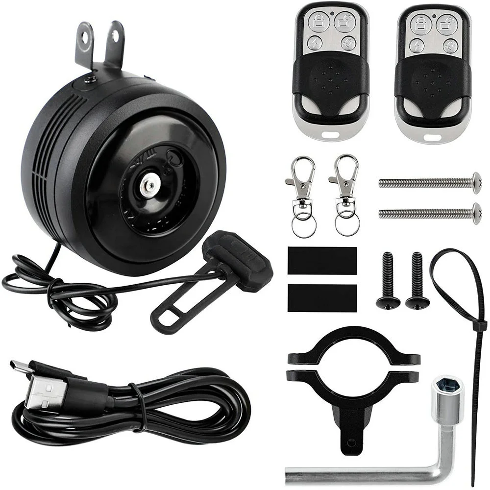 Electric Bell Motorcycle Scooter Electric Bike Horn Safe Anti-theft Alarm Bell Super Loud 1300mah