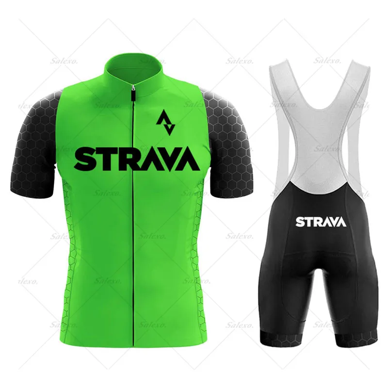 

2022 STRAVA Cycling Jersey Set Men Summer Short Sleeves Cycling Clothing Breathable Triathlon Bike Uniform Ropa Ciclismo Verano