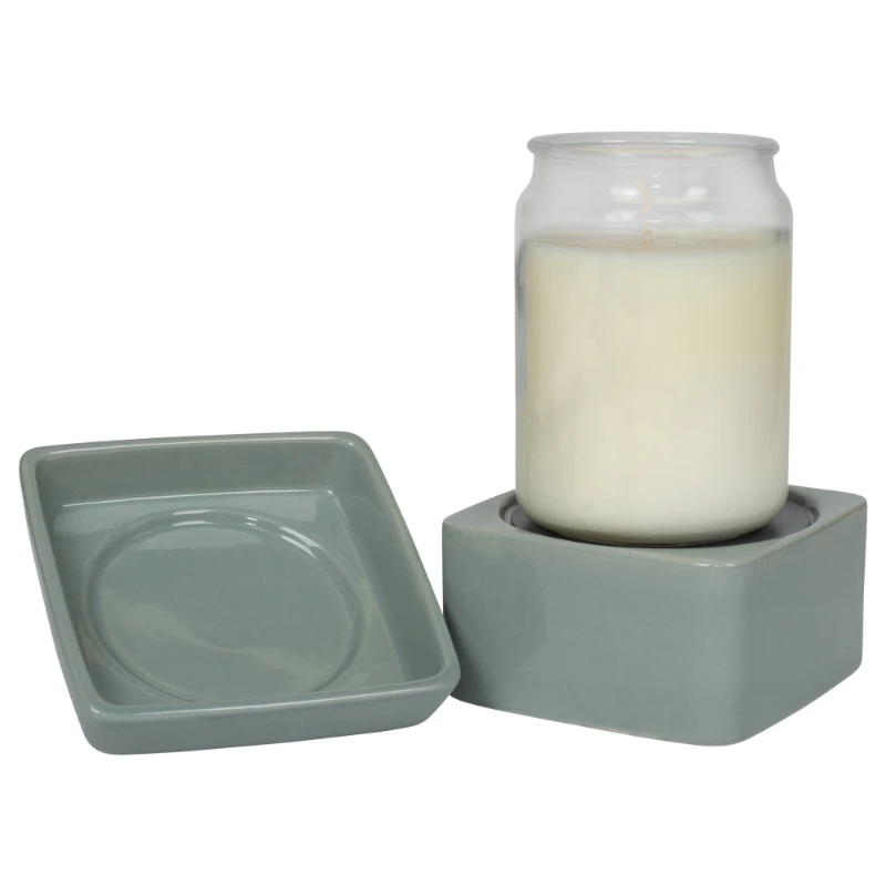 

Ceramic Stoneware 2-in-1 Tart Wax Oil Candle Warmer (1 Grey)
