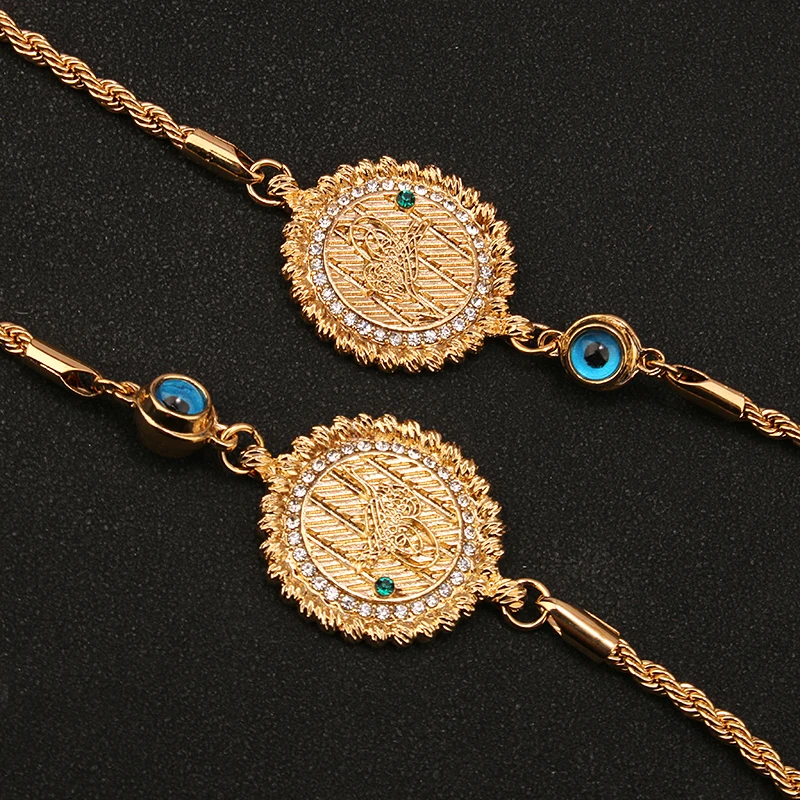 Новинка лидер продаж витая Цепочка турецкий браслет с монетами для женщин