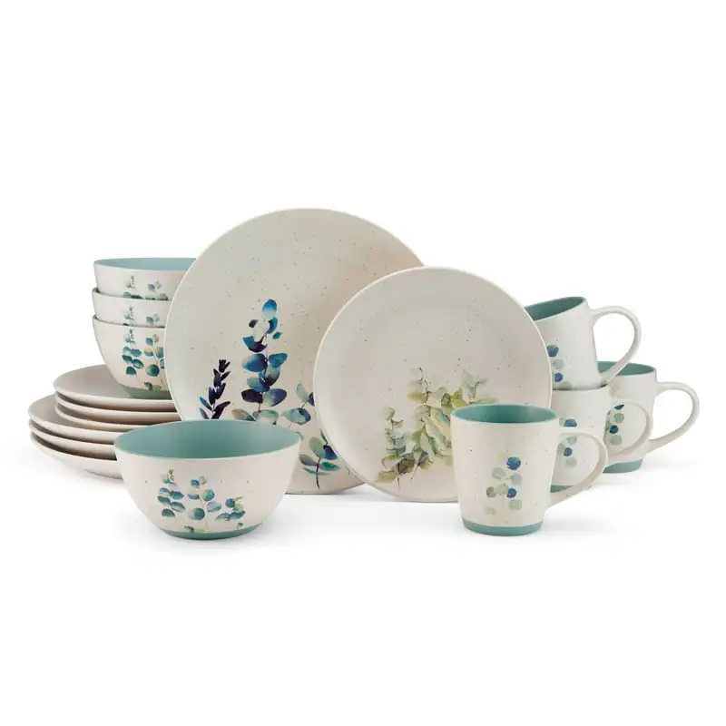 

16-Piece Dinnerware Set Stoneware Warm White