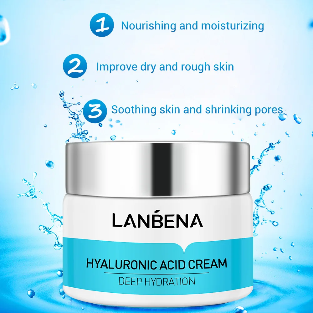 

LANBENA Face Cream Facial Hyaluronic Acid Moisturizing Tightening Revitalizing Shrinking Pores Soothing Cream Skin Care Products