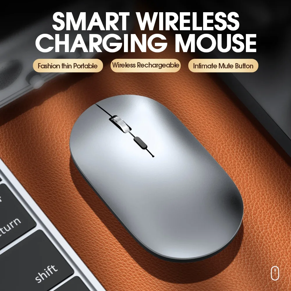 Беспроводная мышь Bluetooth бесшумная перезаряжаемая для ноутбука ПК MacBook Mac IPad IPhone