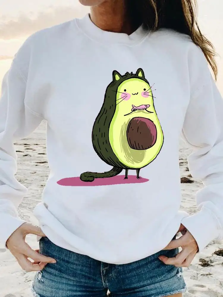 

Women Print Avocado Sweet Trend 90s Female Clothing Pullovers Autumn Spring Fashion Casual Long Sleeve Graphic Sweatshirts