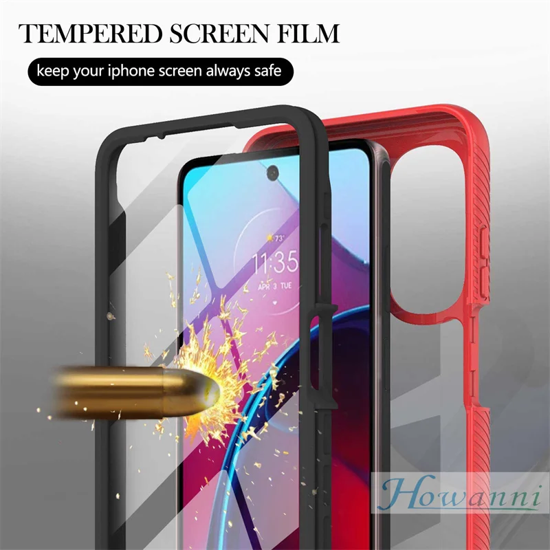 

For Motorola Moto G Stylus 2022 5G Case Cover 360 Full Border Shell + Membrane Phone Case For Moto Edge Plus 2022 Case Cover
