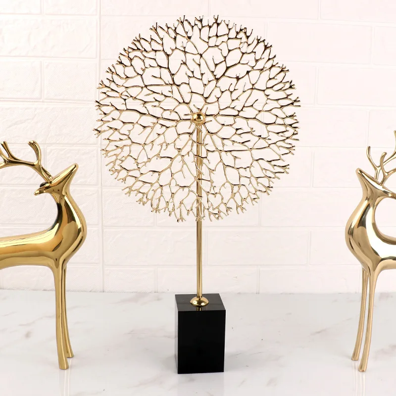 

Nordic Light Luxury Decoration Home Decoration Living Room Porch Coral Crafts Decoration TV Cabinet Office Furnishings