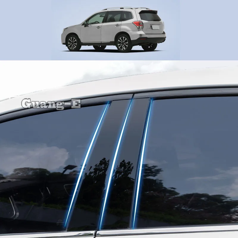 

Для Subaru Forester 2013-2018, автомобильный поликарбонатный материал, столб, крышка, отделка двери, окно, пианино, черная молдинговая наклейка, пластин...