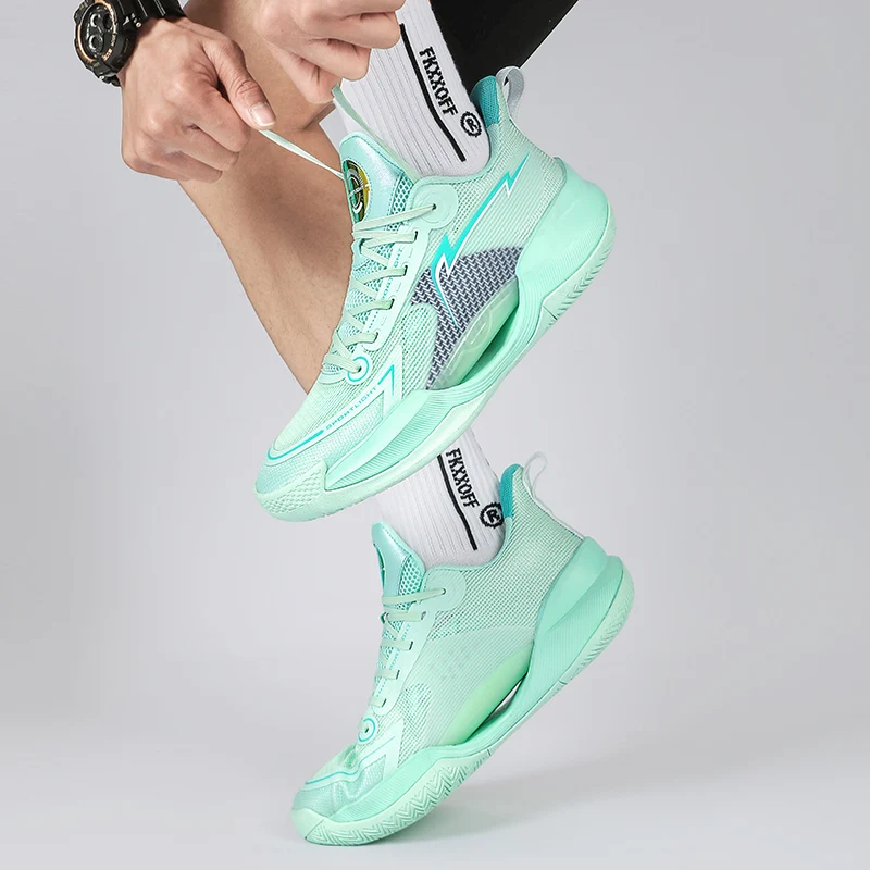 QQ-6652 High Quality Mens Basketball Sneakers UltraLight Training Sports Shoes Breathable Cushion Low-cut Basketball Shoes 39-45