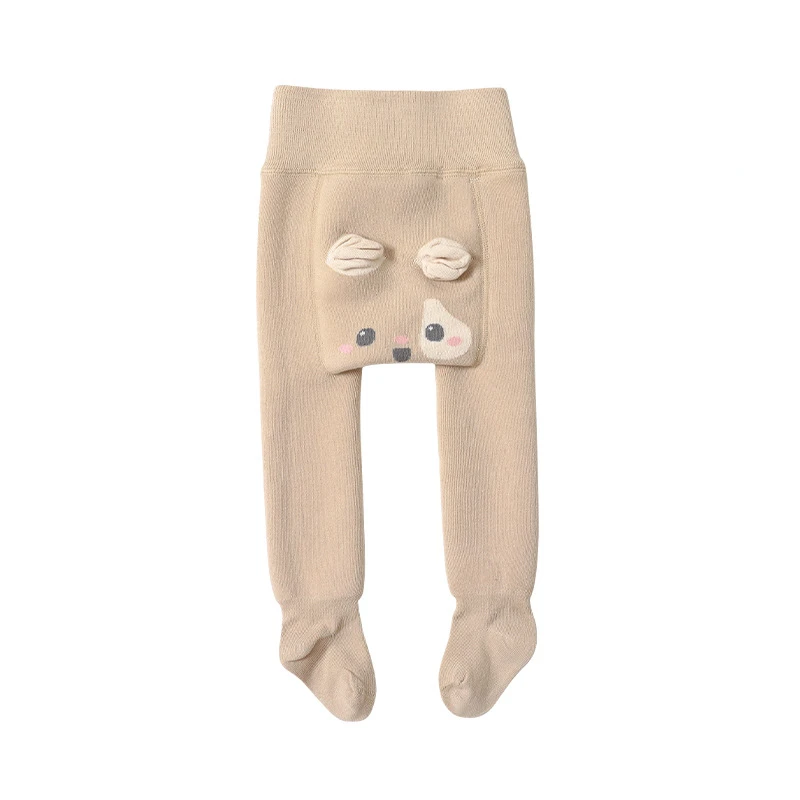 Freely Move Keep Warm Baby Girls Winter Tights and Leggings Newborn High Waist Cotton Stockings Cartoon Thick Kids Pantyhose